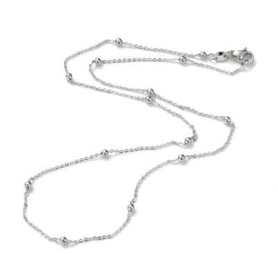 CADENA LISTA B/PLATINO ESLABON BALIN 45CM1