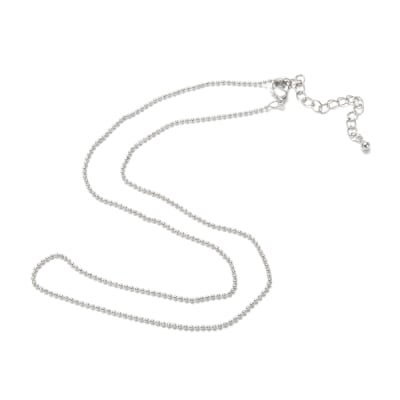 CADENA LISTA B/PLATINO MILITAR BALIN  42CM
