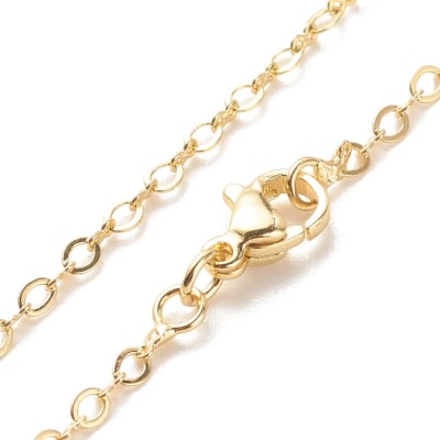 CADENA LISTA B/ORO ESLABON INFINITO 44CM1
