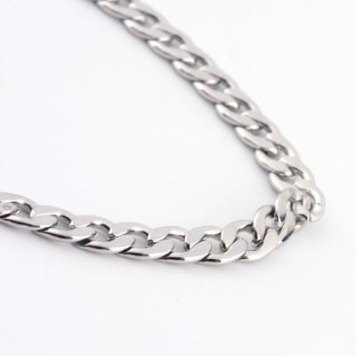 CADENA LISTA ACERO INOX CUBANA 60CM