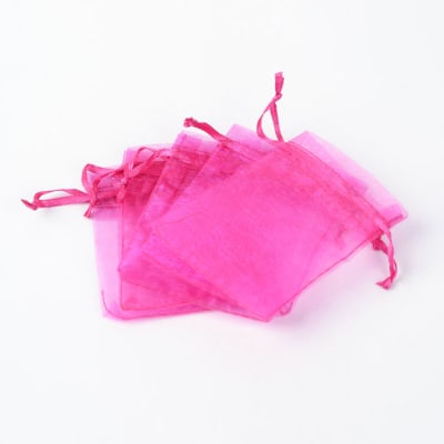 BOLSAS DE ORGANZA FUCSIA 7X9CM 50UND1