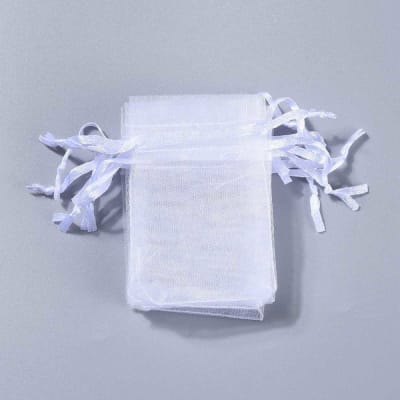 BOLSAS DE ORGANZA BLANCA 7X5MM 100UND