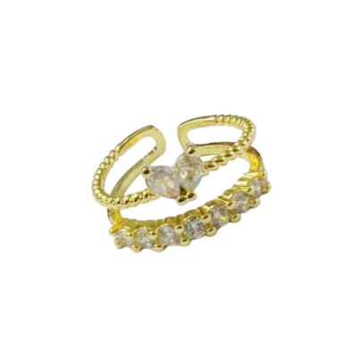 ANILLO AJUSTABLE B/O TEXTURA CORAZON CON ZIRCONES1