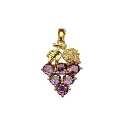 COLGANTE B/O UVAS ZIRCON 20X10MM