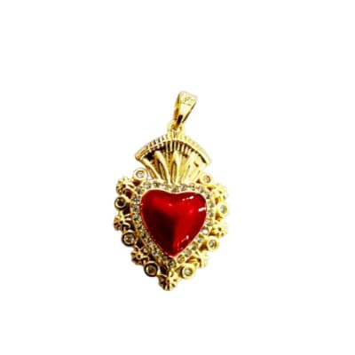 COLGANTE B/O CORAZON DETENTE ROJO CON ZIRCONES1