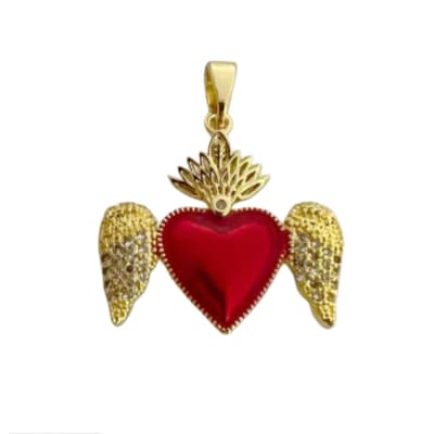 COLGANTE B/O CORAZON ROJO ALADO CON ZIRCONES1