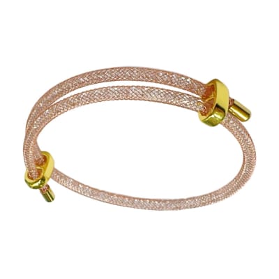 PULSERA AJUSTABLE B/O MALLA ROSA1