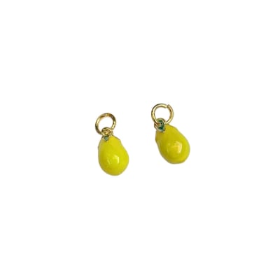 COLGANTE FRUTA DE VERANO COLOR VERDOSO 11X6MM
