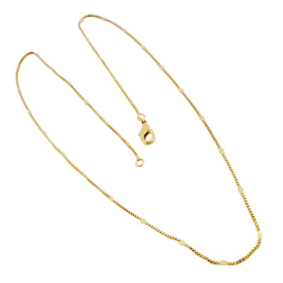 CADENA LISTA B/O 3 MILESIMAS VENECIANA CON CHAPITAS PEQ