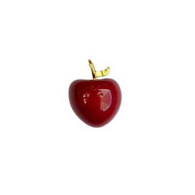 COLGANTE B/ORO CEREZAS BURDEO 17X22MM1