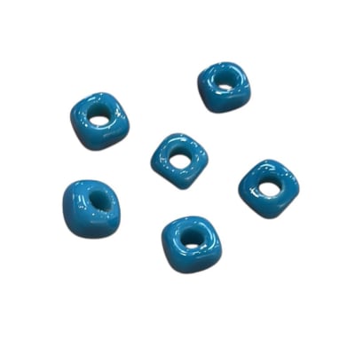 PASADOR MURANO CUBO AZUL. MEDIDAS11X11X7MM AGUJERO 4-4.5MM1