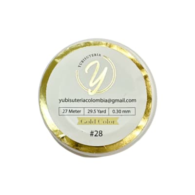 ALAMBRE LISO DORADO CALIBRE  28 27MT 0,30MM1