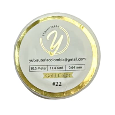 ALAMBRE ENTORCHADO DORADO CALIBRE 22 10,5MT 0,64MM1