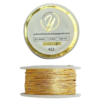 ALAMBRE TEXTURA DIAMANTADO DORADO CALIBRE 22 10,5MT 0,64MM1