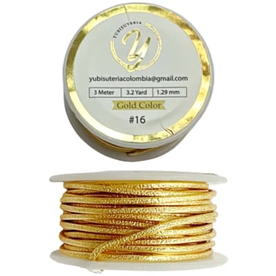 ALAMBRE TEXTURA DIAMANTADO DORADO CALIBRE 16 3MT 1,29MM1