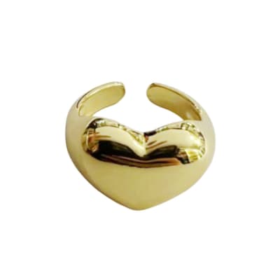ANILLO AJUSTABLE B/O CORAZON  TALLA 81