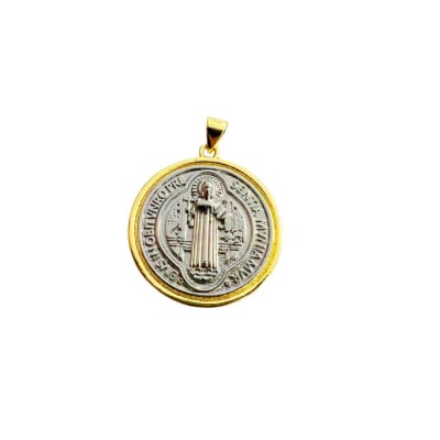 COLGANTE B/O Y PLATINO SAN BENITO 20MM1