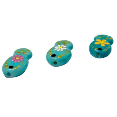 PASADOR MURANO PECES IRREGULARES 14X23MM APROX.