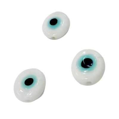 PASADOR MURANO OJO CIRCULAR CELESTE IRREGULAR 18MM APROX.
