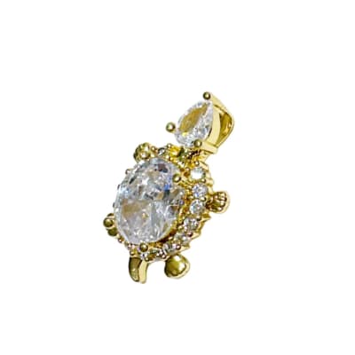 COLGANTE B/O TORTUGA DE ZIRCON 23X14MM