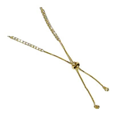 PULSERA AJUSTABLE B/O CONECTORA DE ZIRCONES