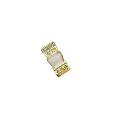 COLGANTE B/O CHARM NACAR Y ZIRCONES 12MM1