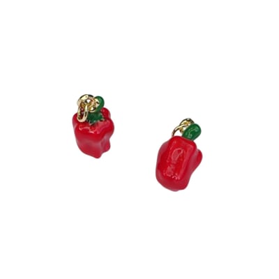 COLGANTE B/O PIMIENTO ROJO ESMALTADO 19X9MM1