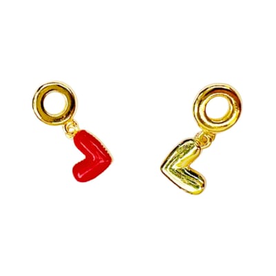 CHARMS B/O MINI CORAZON ROJO ESMALTADO 12X10MM1