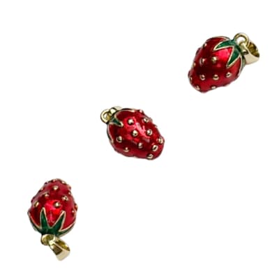 COLGANTE B/O FRESA ESMALTADA 18X12MM1