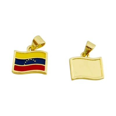 COLGANTE B/O BANDERA DE VENEZUELA CON VALIER 12.4X11MM