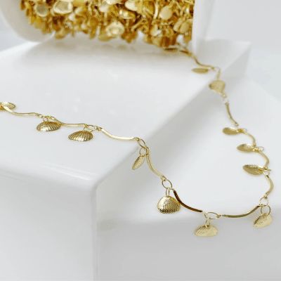 CADENA POR METRO B/O BARRA CON CONCHA DE VIERA COLGANTE1