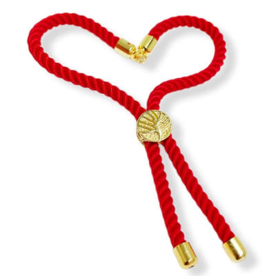 PULSERA CONECTORA NYLON ROJO CON ARBOL DE LA VIDA 240CM3