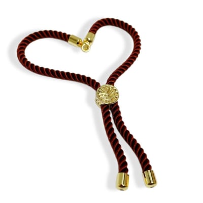 PULSERA CONECTORA NYLON CAFE CON ARBOL DE LA VIDA 210MM