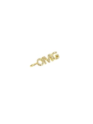 COLGANTE B/ORO OMG CON ZIRCONES 27X7MM