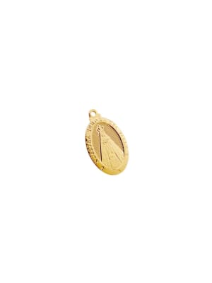 COLGANTE B/ORO VIRGEN DEL VALLE OVALO 23.5X14.5MM