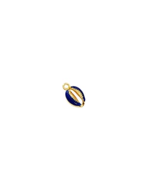 COLGANTE ACERO INOX. CONCHA ESMALTADA AZUL 17X8MM1