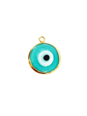 COLGANTE B/ORO OJO DE MURANO CELESTE 25MM1