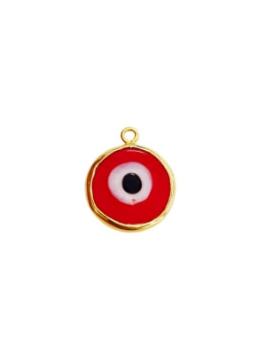 COLGANTE B/ORO OJO DE MURANO ROJO 25MM1