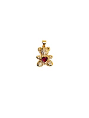 COLGANTE B/ORO OSO CON ZIRCON 19X14MM1