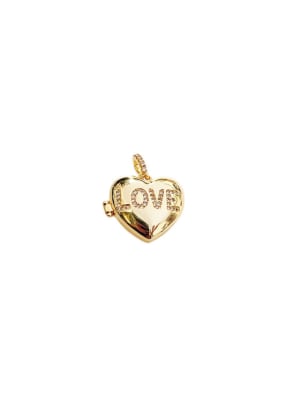 COLGANTE B/O CORAZON LOVE LOCKET CON ZIRCONES 20X22MM