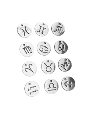 COLGANTE ACERO INOX. SET SIGNOS DEL ZODIACO 12MM