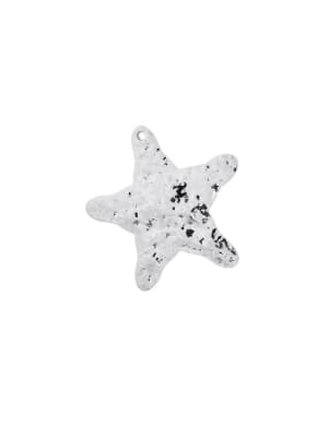 COLGANTE B/PLATINO ESTRELLA MARTILLADA 35MM1
