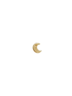 MINI DIJE B/ORO LUNA PLANA 9X8MM