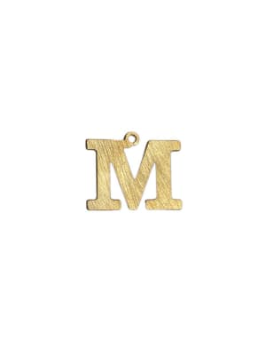 COLGANTE B/ORO 3MS INICIAL M 2CM