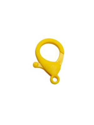 BROCHE LANGOSTA PLASTICO AMARILLO 35X24MM