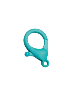 BROCHE LANGOSTA PLASTICO TURQUESA 25X32MM