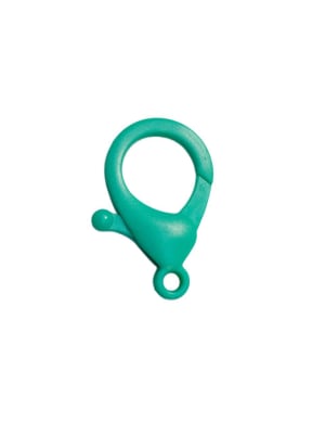 BROCHE LANGOSTA PLASTICO AZUL CIELO 35X24MM