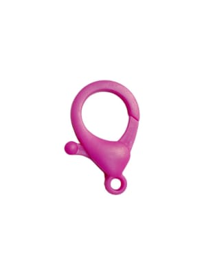 BROCHE LANGOSTA PLASTICO FUCSIA 35X24MM