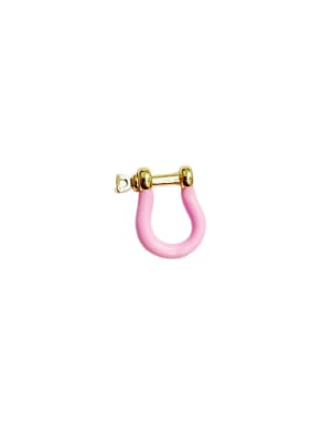 BROCHE DE TORNILLO HERRADURA ROSA 18X17MM