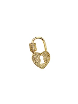 BROCHE TORNILLO CORAZON CANDADO B/O CON ZIRCONES 28X16MM
